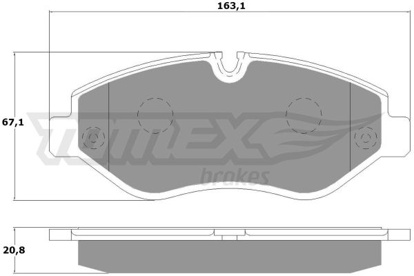 TOMEX BRAKES Комплект тормозных колодок, дисковый тормоз TX 14-25
